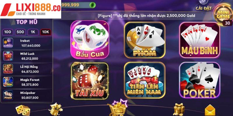 Các tựa game chất lượng đỉnh cao chỉ có tại Lixi88