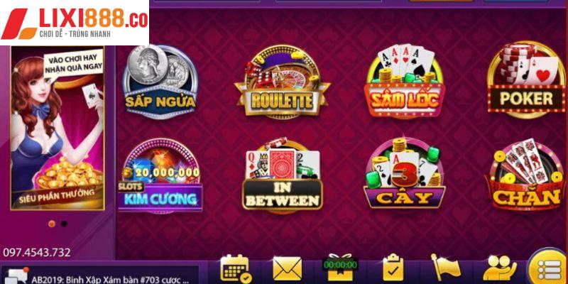 Kho game phong phú, ăn thưởng hấp dẫn