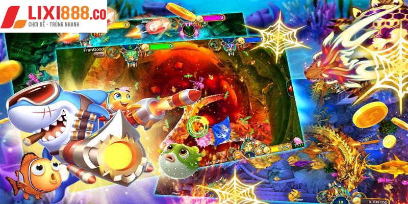 Nhiều cấp độ trong game bắn cá đổi thưởng online